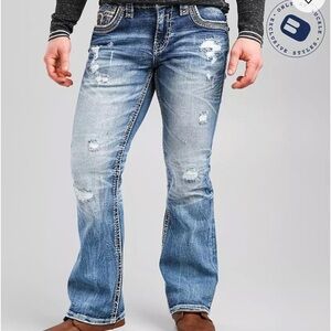 Rock Revival Men's Blue Slim Jeans